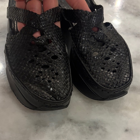 Stephane Kelian Black Platform Sandals - Picture 2 of 6